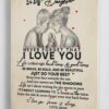 To My Daughter Never Forget That I Love You Canvas Wall Art CA276