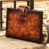 Satchel Handmade Brown Patina Leather